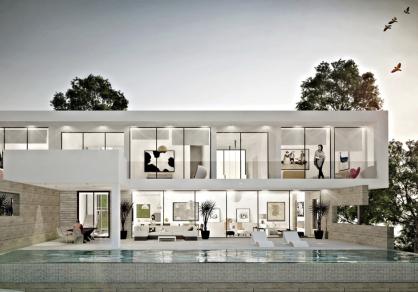 nouvelle villa en construction à vendre, La Mairena, Marbella vues mer, grande parcelle 20