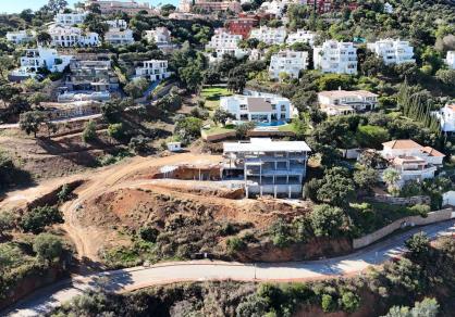 nouvelle villa en construction à vendre, La Mairena, Marbella vues mer, grande parcelle 21